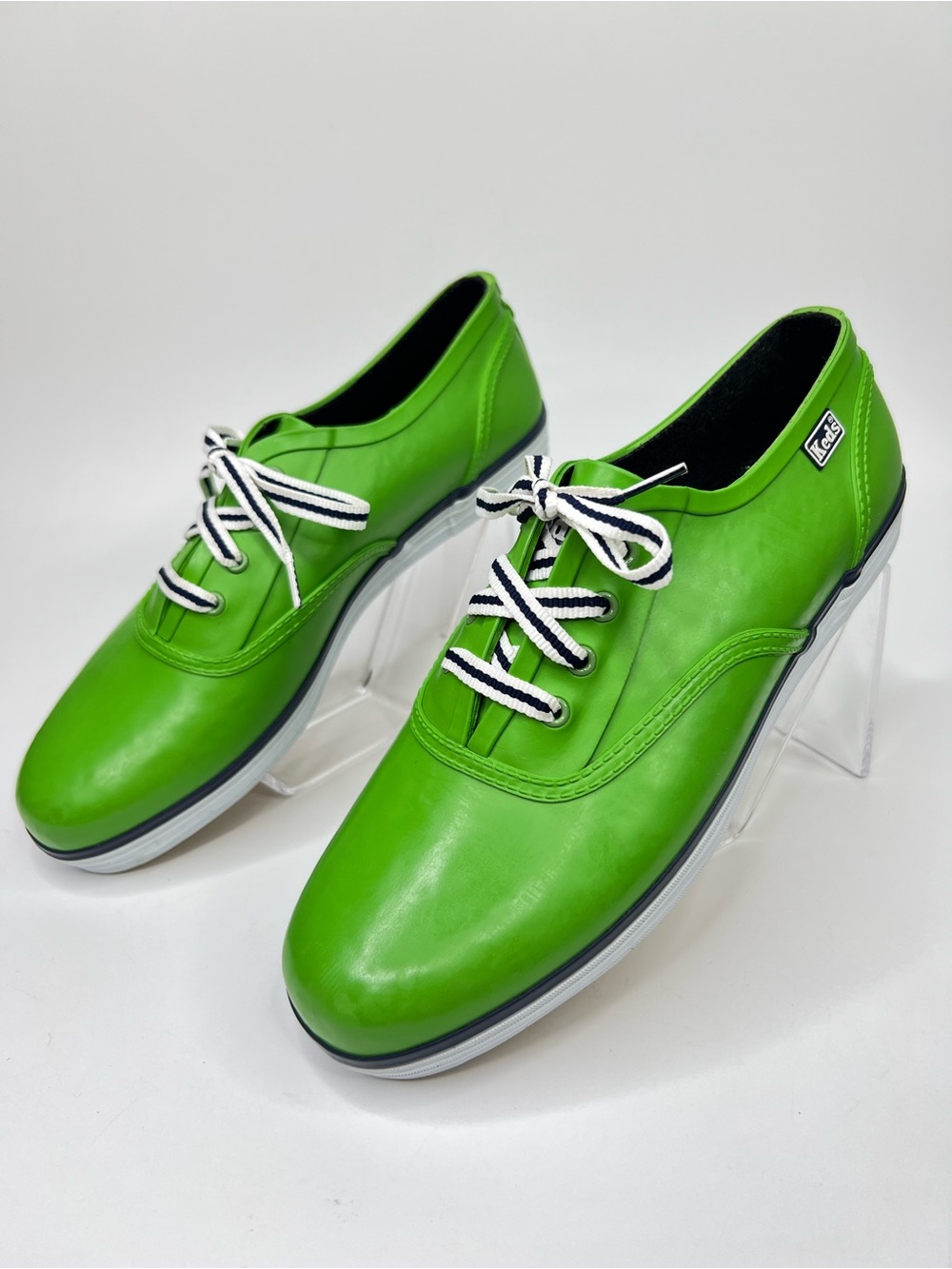 Keds Women’s Rubberized Green/Navy Puddle Jumper Low Top Lace Up Sneaker Size 9 - Picture 11 of 14